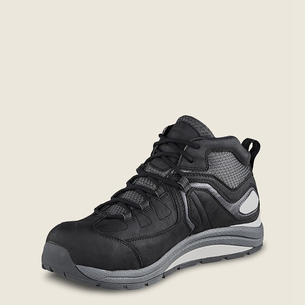 Red Wing Mens Work Shoes - Cooltech™ Athletics - Waterproof Safety Toe - Black/Grey - TKJ256970